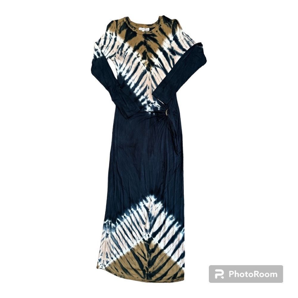 Young Fabulous & Broke Bennet Tie Dye Long Sleeve Maxi Dress Size Small